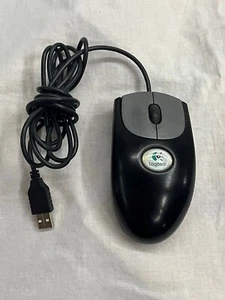 Vintage Blue/Silver Logitech USB Optical Wheel Mouse Model M-BDJ58 VG Cond - Picture 1 of 4