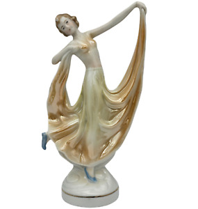 antike Nippes Porzellan Figur um 1900 Tänzerin 16,5cm hoch