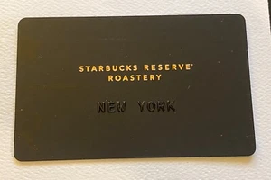 Starbucks Reserve Roastery New York Black Gift Card Used Zero Balance - Picture 1 of 2