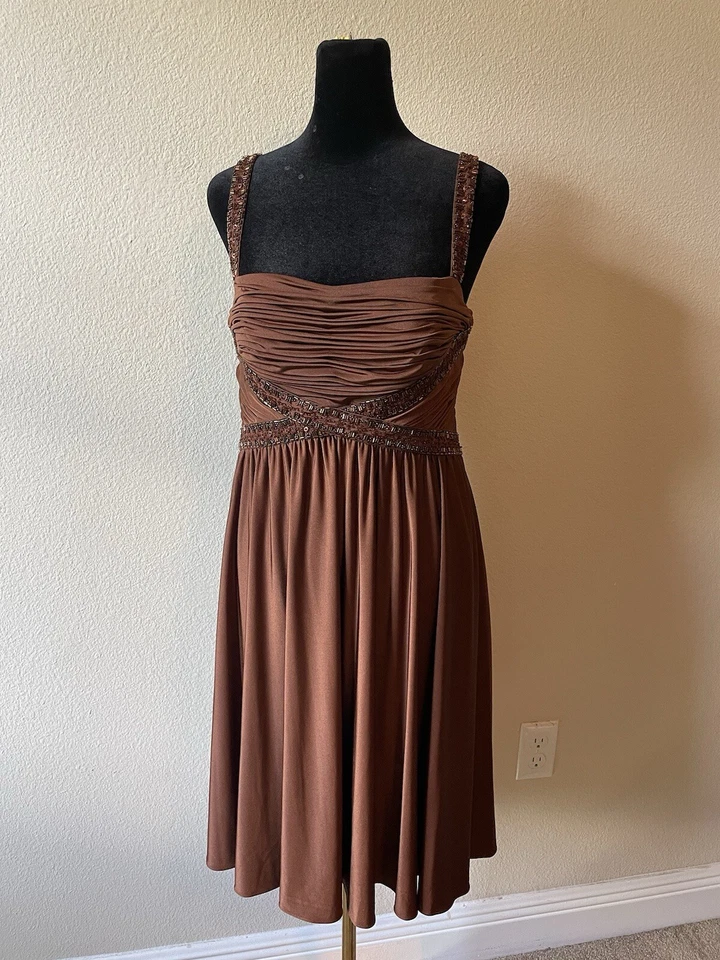 vintage beaded adrianna papell dress size 8 - Image 1 of 4