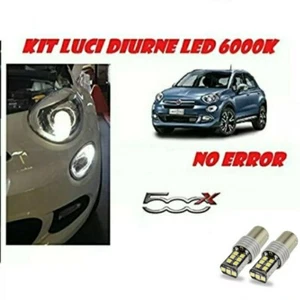 COPPIA LUCI DIURNE DRL 15 LED P21W CANBUS FIAT 500X 6000K FINO AL 2016 NO ERROR - Imagen 1 de 6