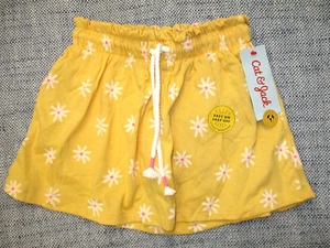 Cat & Jack Skort Scooter Girls Size 4T Mustard Tie Waist NEW - Picture 1 of 2