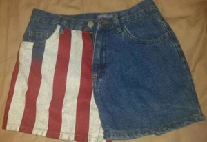 American Flag Stars Stripes Kids Blue Jean Shorts Size 10 The Children's Place  - Picture 1 of 6