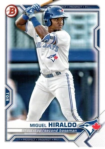 Miguel Hiraldo Toronto Blue Jays 2021 Bowman Draft - Picture 1 of 2