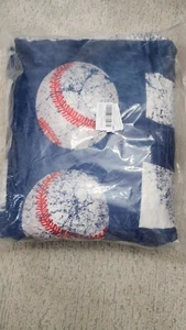 Super Soft Cozy Baseball Theme Throw Blanket All Seasons 59" x 79" Sealed - Picture 1 of 4