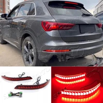 Se adapta a Audi Q3 2019-2025 LED luz de parachoques trasero/luz antiniebla trasera/señales de giro 2 piezas Foto 1 de 4