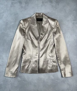 MUGLER Women Acetate Cotton Tailored Corseted Blazer Size US 6 - Picture 1 of 16