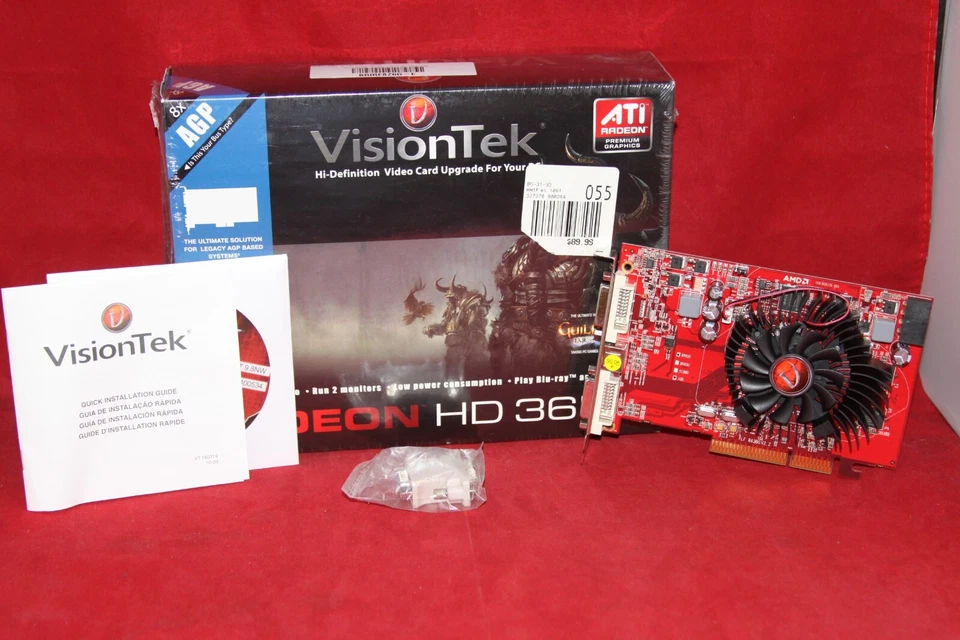 Visiontek ATI Radeon HD 3650, 1GB, AGP Graphics Card (36501GBAGP, VT-400511T) - Image 1 of 4