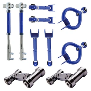 10PCS Suspension Control Arm Kit for Nissan 240SX S13 Silvia 89-94 Camber Arms - Picture 1 of 12