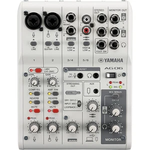 Yamaha AG06MK2 6-Channel Mixer/USB Interface for IOS/Mac/PC White - Picture 1 of 3