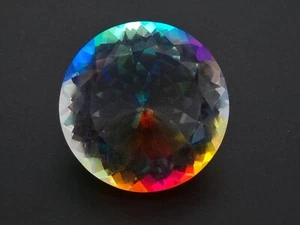 67.15 Ct Lab-Created EGL Certified Mystic Aura Quartz Round Cut Loose Gemstone - Picture 1 of 6