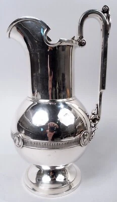 Jarro de água Gorham Medallion 211 moeda vitoriana clássica americana prata - Imagem 1 de 4