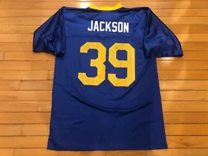 Yellow Blue Vtg Reebok Steven Jackson #39 St Louis Los Angeles Rams Jersey Men L - Picture 1 of 12