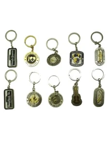 Silver and Gold Tone Mardi Gras New Orleans Keychain - Picture 1 of 13
