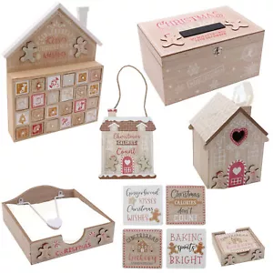 Christmas Decorations Gingerbread Wooden - Choose Item - Picture 1 of 24