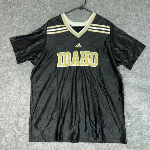 Idaho Vandals Adidas Mens T Shirt Large Black Gold Nylon NCAA Basketball Sport Cover