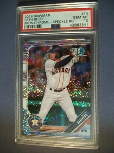SETH BEER 2019 Bowman Chrome Prospects Speckle Refractor #14 PSA GEM MINT 10 - Picture 1 of 1