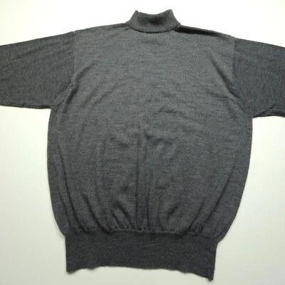 VTG Pendleton Mens Sweater Large Gray Basic Virgin Wool Merino Tight Knit 90s L - Image 1 of 4
