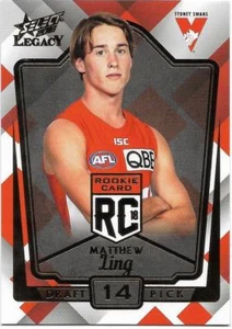 2018 Select Legacy Rookie (RC14) Matthew LING Sydney Swans 109/250 - Picture 1 of 1