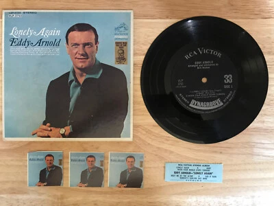 Eddy Arnold Lonely Again 7” 33 RPM W/Jukebox Labels RCA VICTOR VLP-3753 - Image 1 of 4