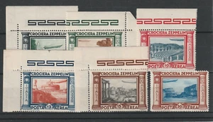 ITALY, 1933, "ZEPPELIN" MICHEL 439-444, SASSONE AEREA 45-50, MNH, LUXUS, SEE!! - Picture 1 of 1