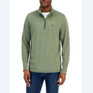 $ 118 Tommy Bahama Kohala Peak Herrenpullover mit Viertelreißverschluss, DK Farn, XXL - Bild 1 von 1