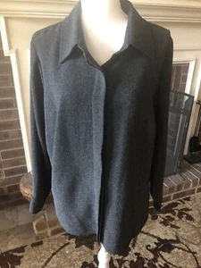 Camisa/chaqueta Spiegel (By Avenue) para mujer aspecto tweed negro 18/20 - Imagen 1 de 9