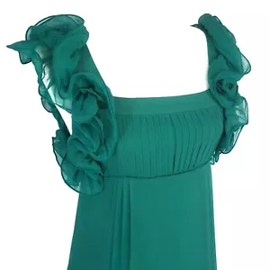 Catherine Malandrino grün Mini formell zierlich Cocktailkleid Seide Stretch 4P - Bild 1 von 7