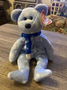 HOLIDAY TEDDY  1999 - Rare TY Beanie Baby with Tags Great Condition - Picture 1 of 5