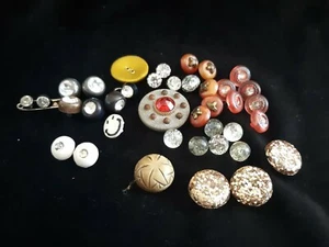 Vintage Lot of Sparkly Bling Button Covers Faux Diamonds Color Stones unique  - Picture 1 of 9