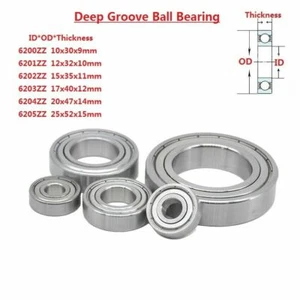 Stainless Steel Deep Groove Ball Bearing 6200ZZ 6201ZZ 6202ZZ 6203ZZ 6204/6205ZZ - Picture 1 of 5