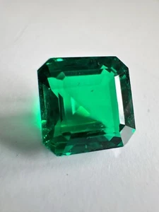 Lab-Grown Emerald Loose Gemstone Eye Clean Top Quality Asscher Cut For Jewellery - Picture 1 of 12