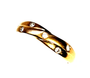 Brillantring 333= 8 K  Gr 65,5 mit 5 Zirkonbrillis  0,175ct      Gelbgold - Bild 1 von 13