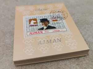 # 100X AJMAN 1969 - CTO - OLYMPICS - GERMANY - HORSE - Picture 1 of 2