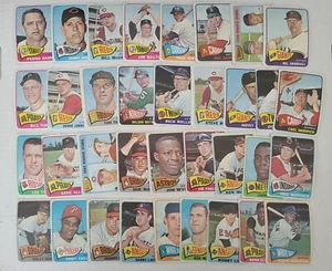 1965 Topps Baseball 34 Card lot Mixed Grade Average EX - Picture 1 of 4
