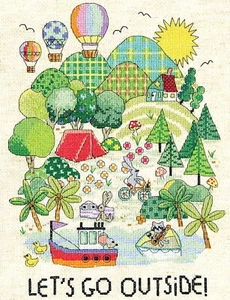 Cross Stitch Kit ~ Design Works Let's Go Outside Outdoor Collage #DW3473 - Picture 1 of 4