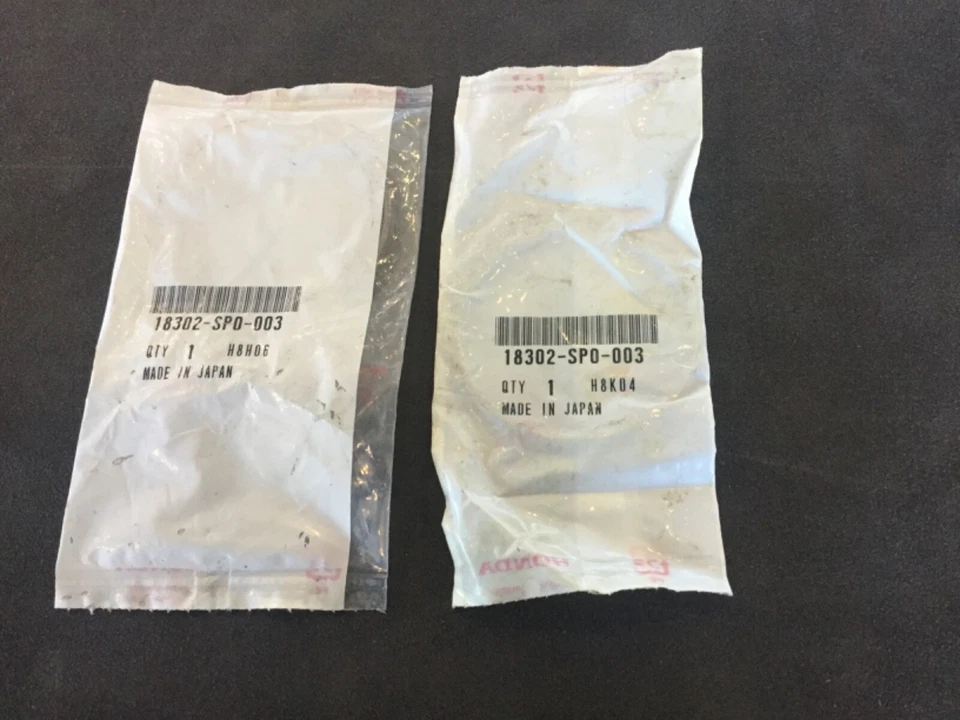 2x Nuevo ACURA HONDA OEM 18302-SP0-003 Tubo de escape a junta de colector Foto 1 de 2