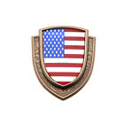 Gold American Flag Logo Shield Car Body Rear Trunk Lid Emblem Sticker Universal
