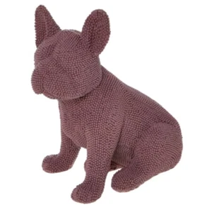 Französische Bulldogge lila mauve Ornament sitzende Figur selten dunkler Flieder - Bild 1 von 1