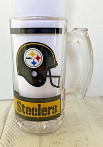 Pittsburgh Steelers NFL heavy Glass Beer Stein 12 oz - Picture 1 of 6