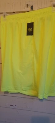 Men's Core Dazzle Shorts Yellow Athletic Works gym basketball running 2XL (44-46 - Изображение 1 из 4