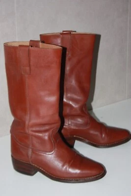 GOWEST Bottes Cavalières Bikers Vintage Cuir Marron Taille 42 bon Etat - Photo 1/4