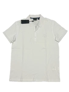 Camisa Polo Hugo Boss Para Hombre Forli Blanca Calce Ajustado Elastizada Malla de Algodón Talla L Nueva con Etiquetas - Imagen 1 de 3