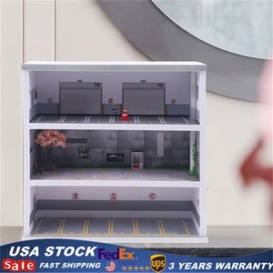 Espositore parcheggio 1:64 illuminazione led connettore auto garage diorama modello scena! - Foto 1 di 12