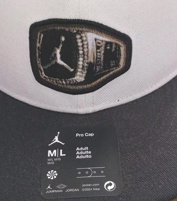 Chapéu Jordan Pro Estruturado- Snapback- Vela/Off Noir- Tamanho Médio/Grande- Novo - Imagem 1 de 4