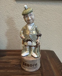 Vintage 1980 Stoneware Scotch Decanter – Scottish Golfer by Virgil, 12" - Empty - Picture 1 of 14