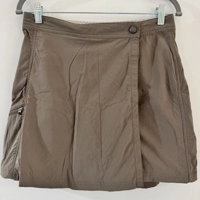 LL BEAN Skort Mujer 4 Caqui Beige Falda Nylon Exterior Senderismo Golf Tenis Campamento Foto 1 de 4