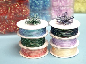 1/8" x 50 yards PULL String Organza RIBBON for Wedding FAVORS Bows Decorations - Picture 1 of 7
