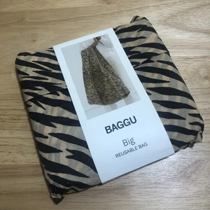 Baggu Reusable Shopping Bag Tiger Stripe NEW Big Size Animal Print - Picture 1 of 6