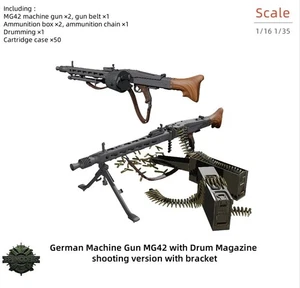 1/16 WWII German Infantry Machine Gun MG42 Unpainted Resin Model Kit DIY Toys - Picture 1 of 7
